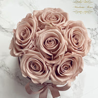 MINI BOX NUBUCK ROSES ÉTERNELLES NUDE