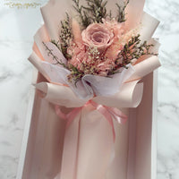 LE BOUQUET ÉTERNELLE ROSE POUDRÉE