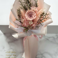 LE BOUQUET ÉTERNELLE ROSE POUDRÉE