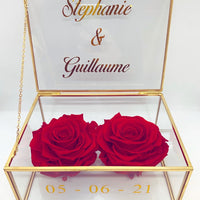 ÉCRIN DEUX ROSES ÉTERNELLES