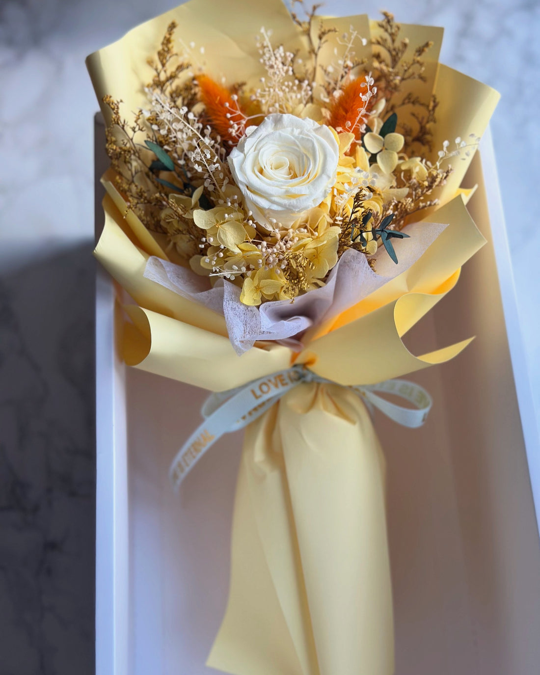LE BOUQUET ÉTERNEL JAUNE