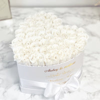 FLOWERBOX COEUR ROSES DE SAVON